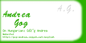 andrea gog business card